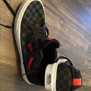 Vans Black and Red Checkered Men's Shoes